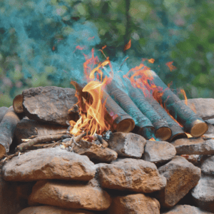 Fire represents activation.