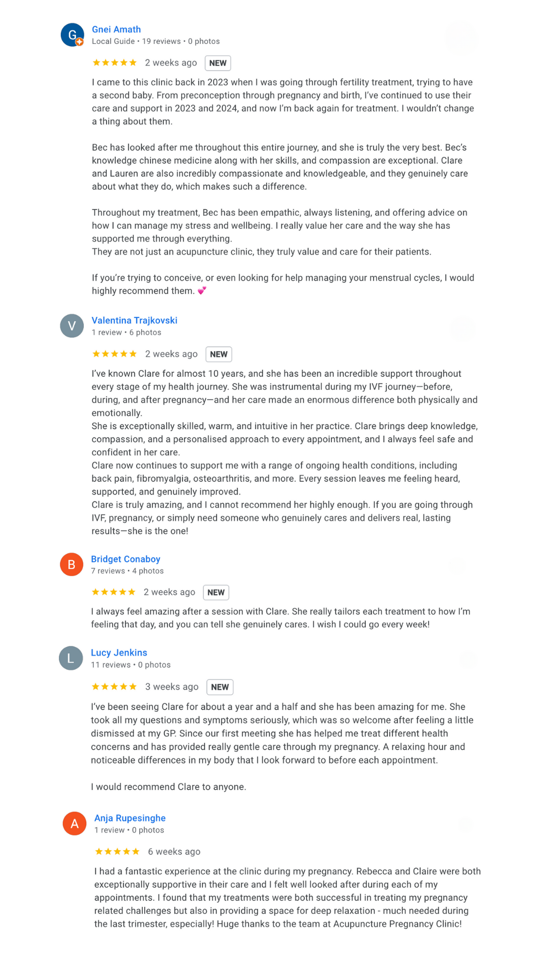 Melbourne Acupuncture Pregnancy Clinic Reviews page 1